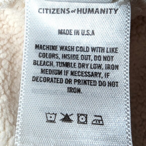 Citizens Of Humanity | Melina Cotton Mockneck Collared Sweatshirt Beige Cream XS - Picture 10 of 12